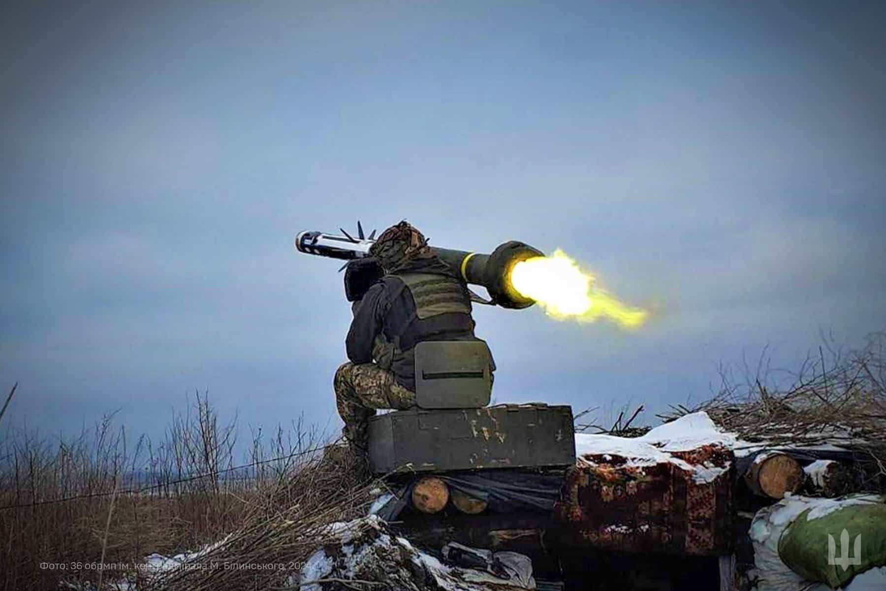 Ukrainian Marine with a Javelin system. 2024