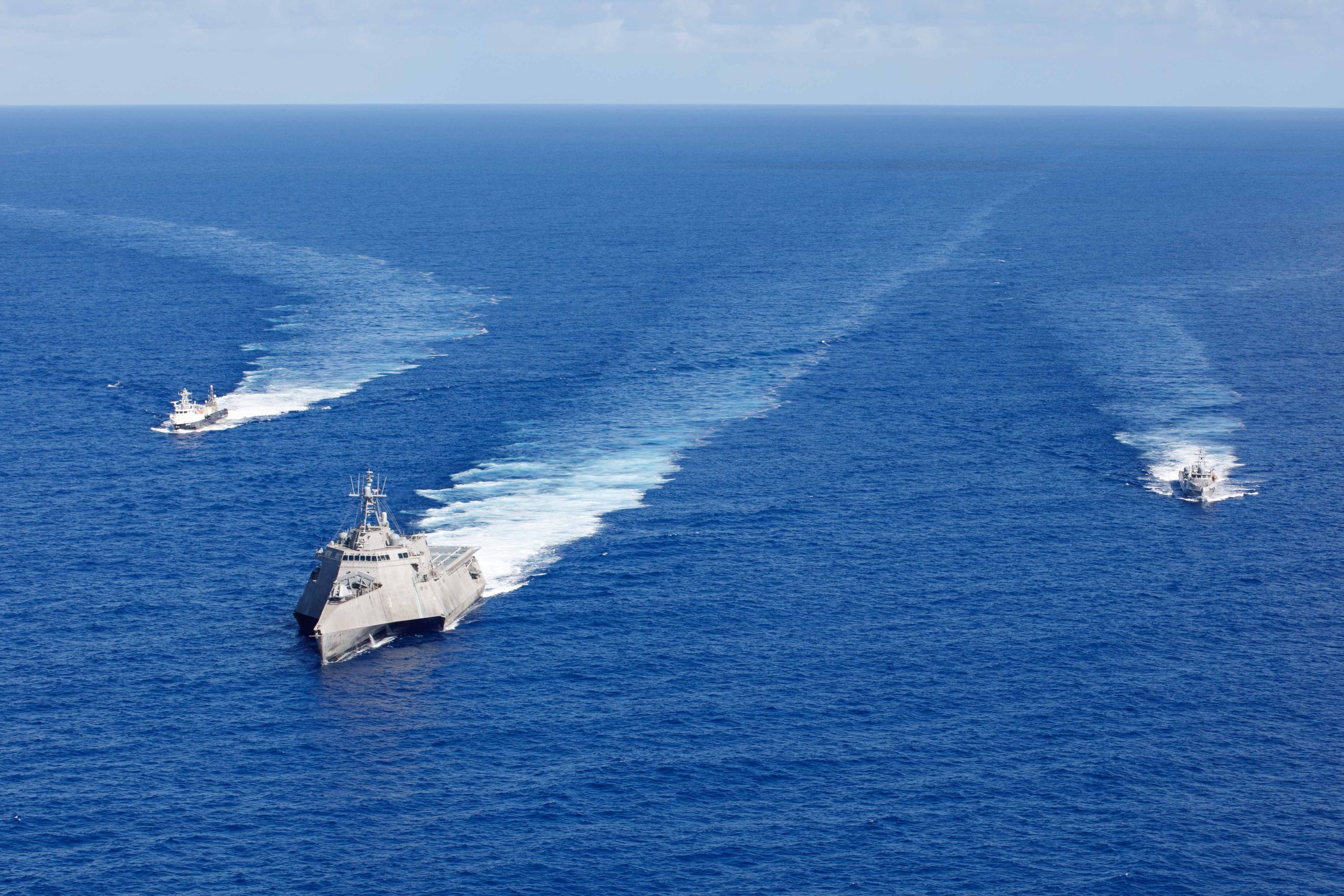 USS Gabrielle Giffords with the USV Ranger and USV Mariner