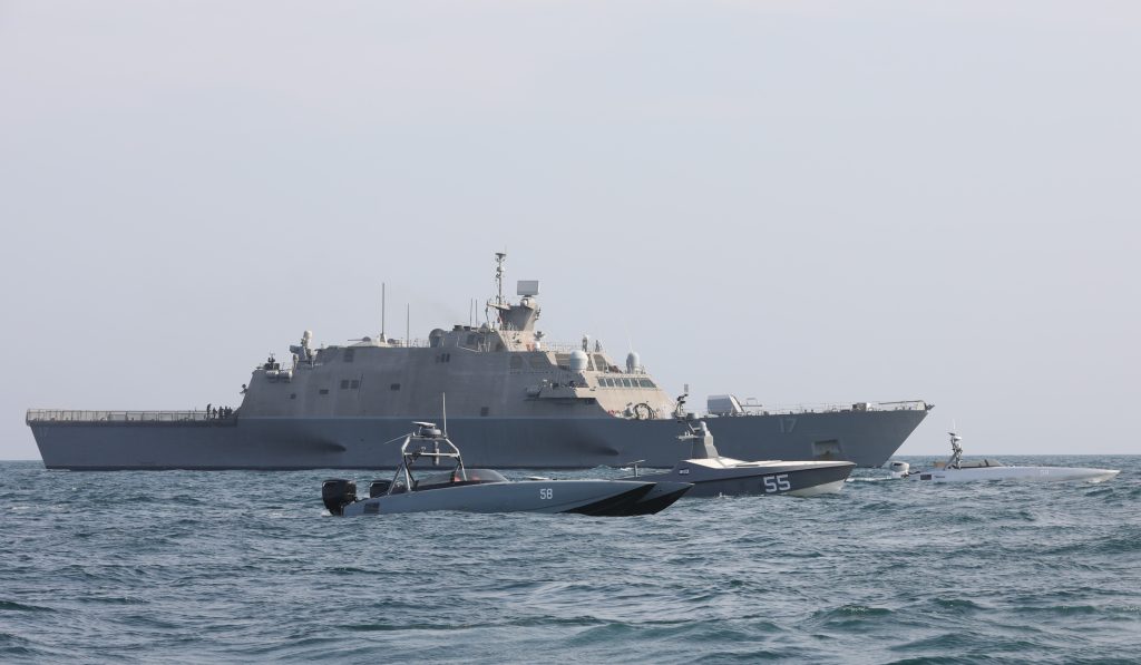 Task Force 59 Operates Unmanned Systems with USS Indianapolis in the Arabian Gulf During Exercise Digital Talon