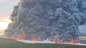 Massive fire at Wildberries warehouse in Moscow suburbs after Ukrainian drone attack