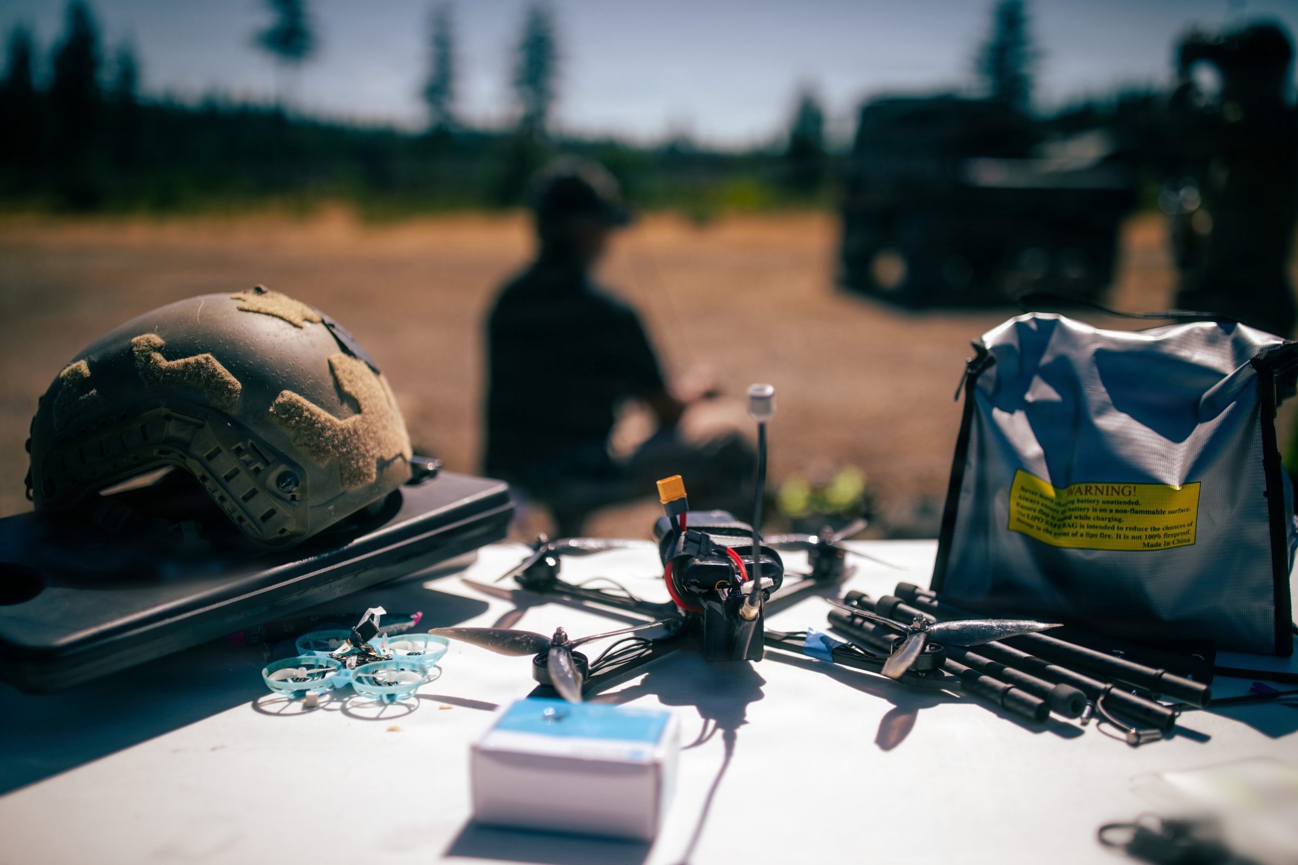 A Green Beret operates a Neros Archer FPV drone