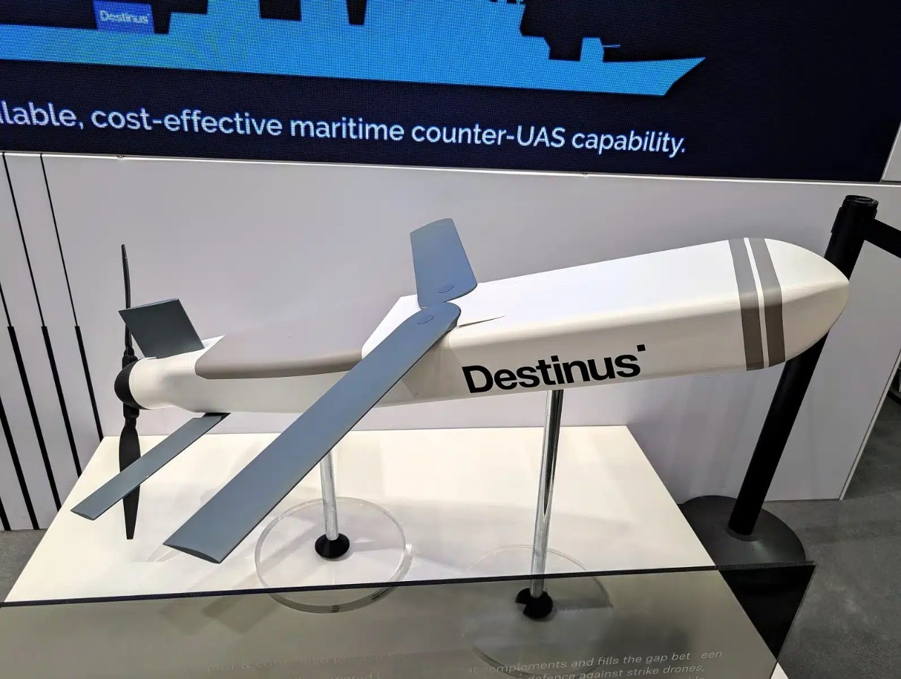 Destinus Hornet B2 C-UAS interceptor on display at DALO Industry Days 2026