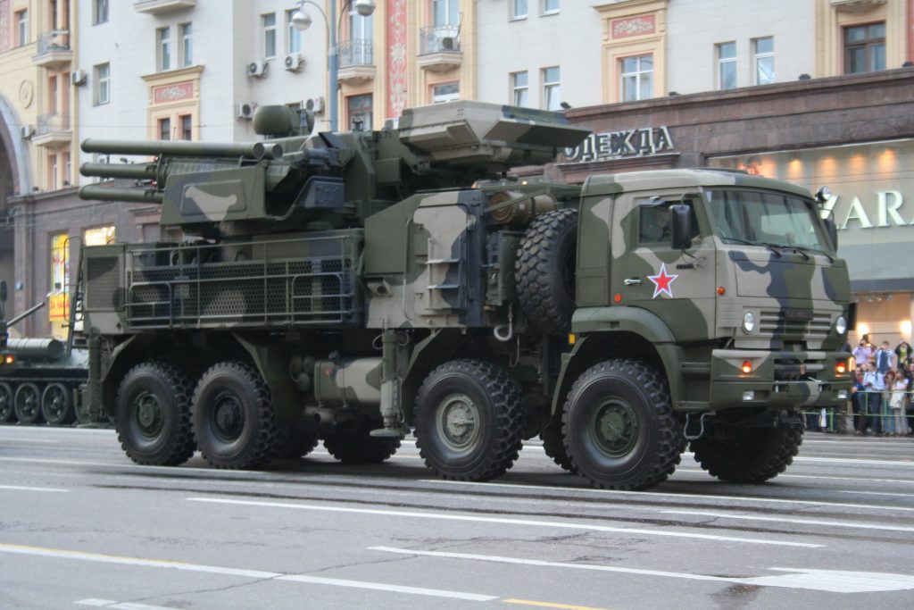 Pantsir-S1 is a Russian land-based self-propelled anti-aircraft missile and gun system (SPAAGM)