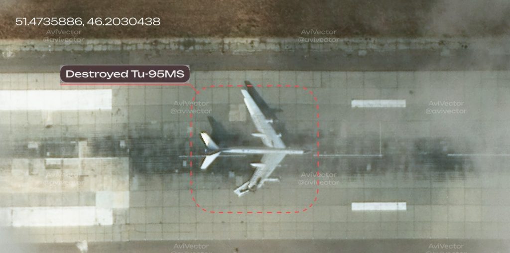 Destroyed Russian Tu-95 
