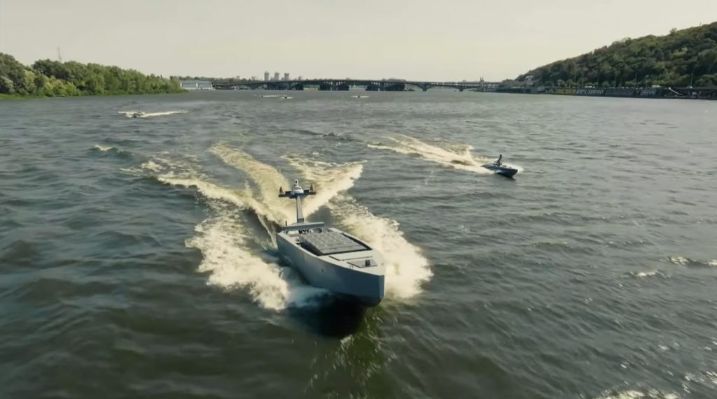 Maritime drone MV11 during the parade on Independence Day of Ukraine