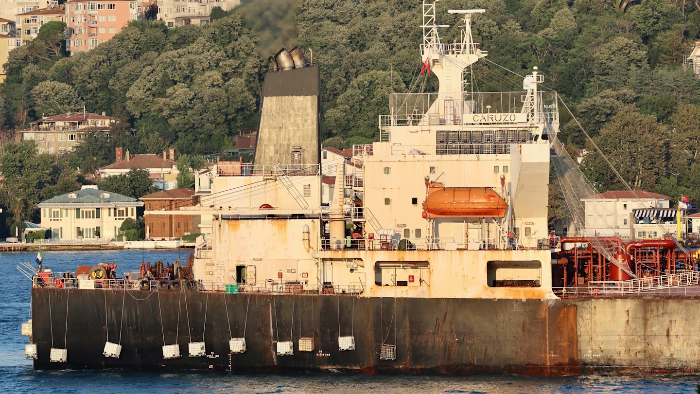 The EU and UK sanctioned tanker Caruzo