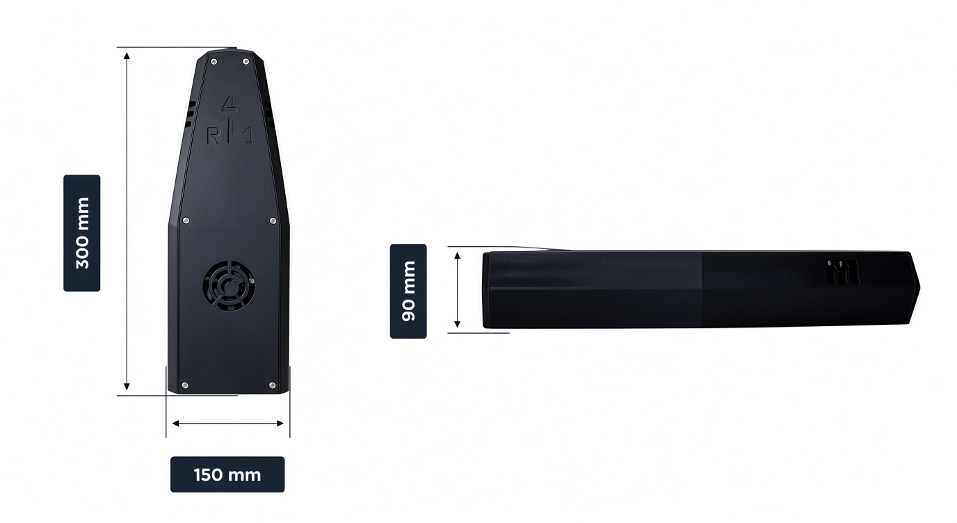 Dimensions of the SeekLevel direction finder for detecting enemy EW systems developed by Detect Group