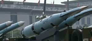 A launcher with YJ-17 missiles during a military parade