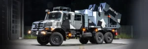 An IRIS-T SLS MK 4 short-range air defense system