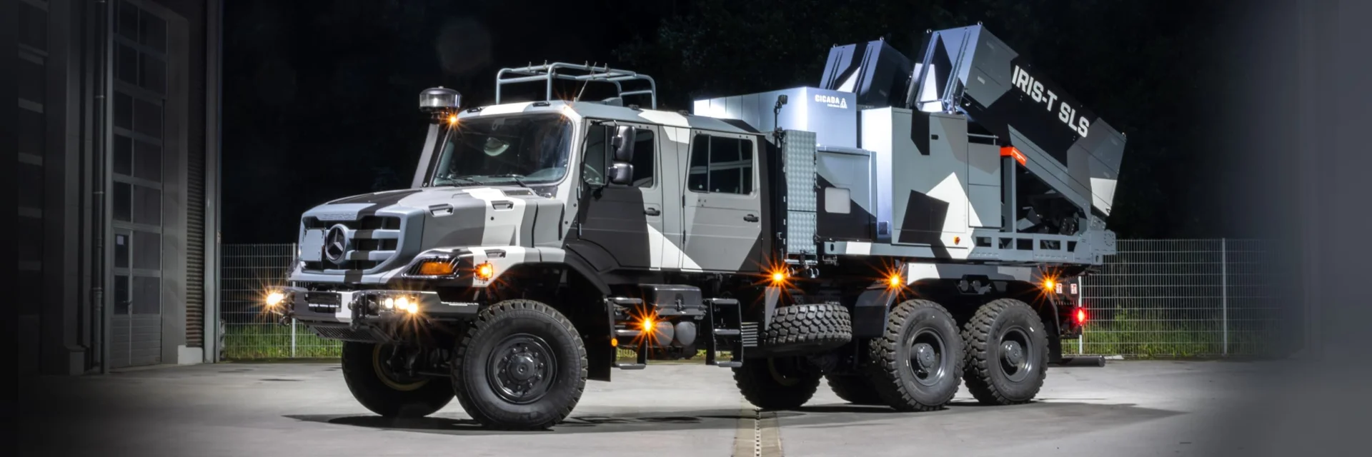 An IRIS-T SLS MK 4 short-range air defense system