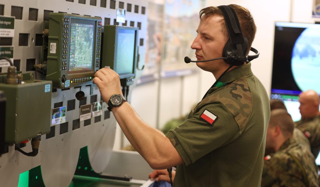 Polish soldier during CWIX in Bydgoszcz, June 17, 2024.