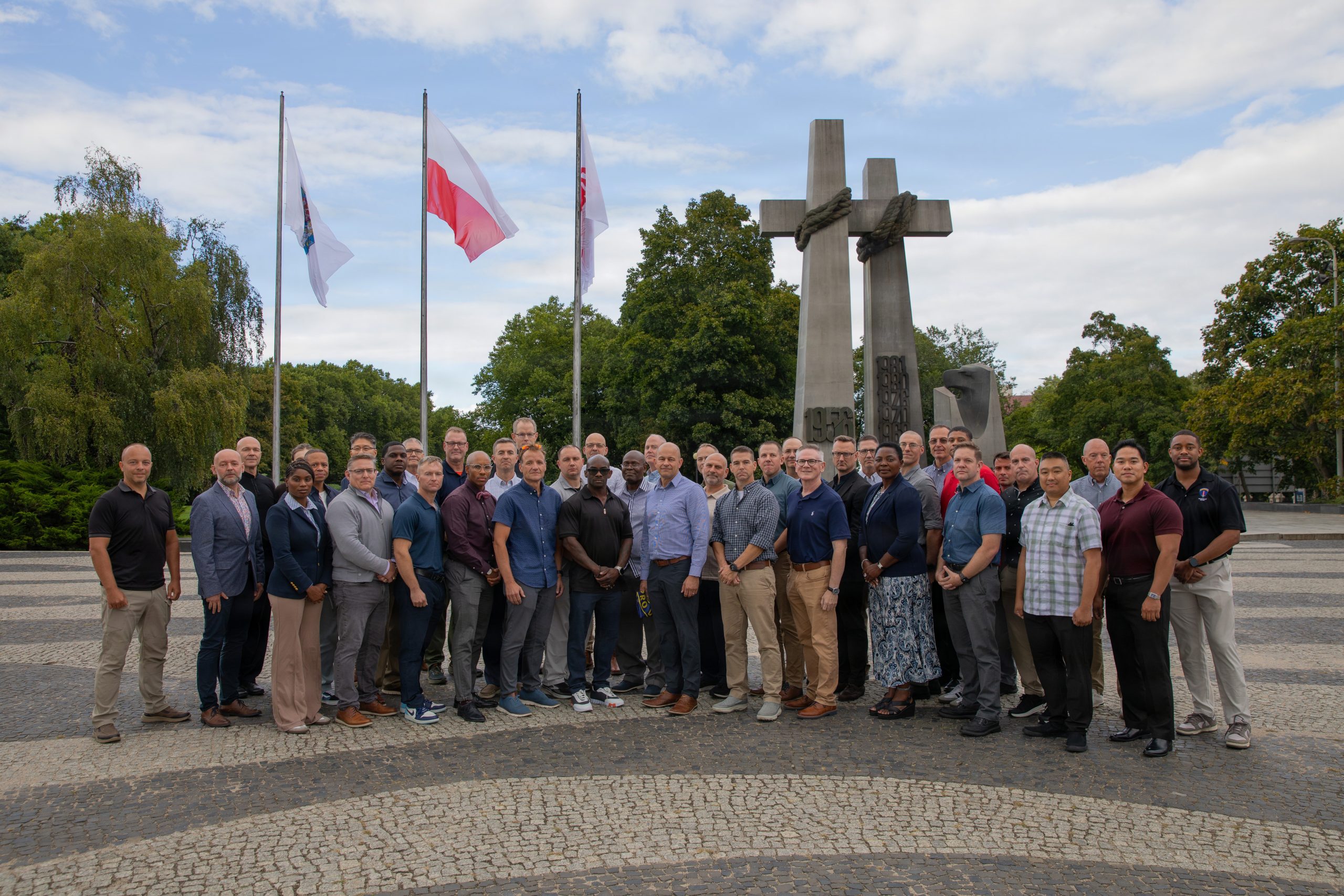 U.S. Army and NATO chaplains and religious affairs personnel gather for a group photo