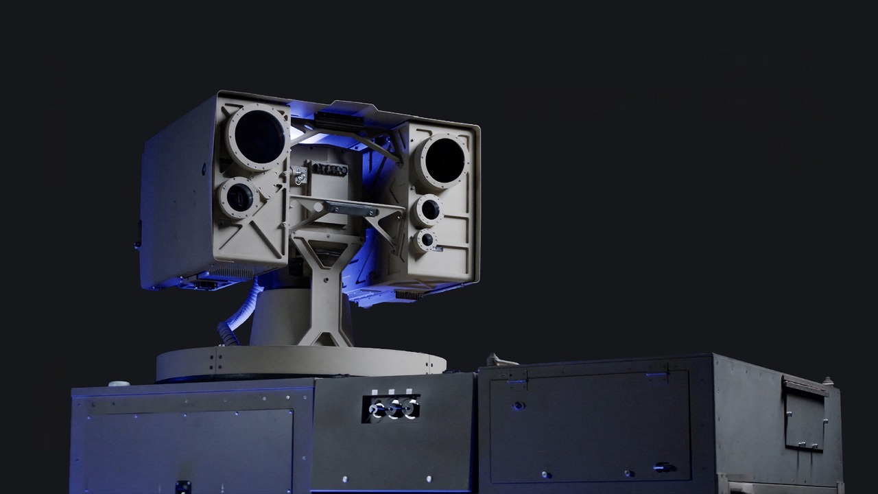 Key component of the AeroVironment LOCUST counter-UAS system based on a tactical vehicle.