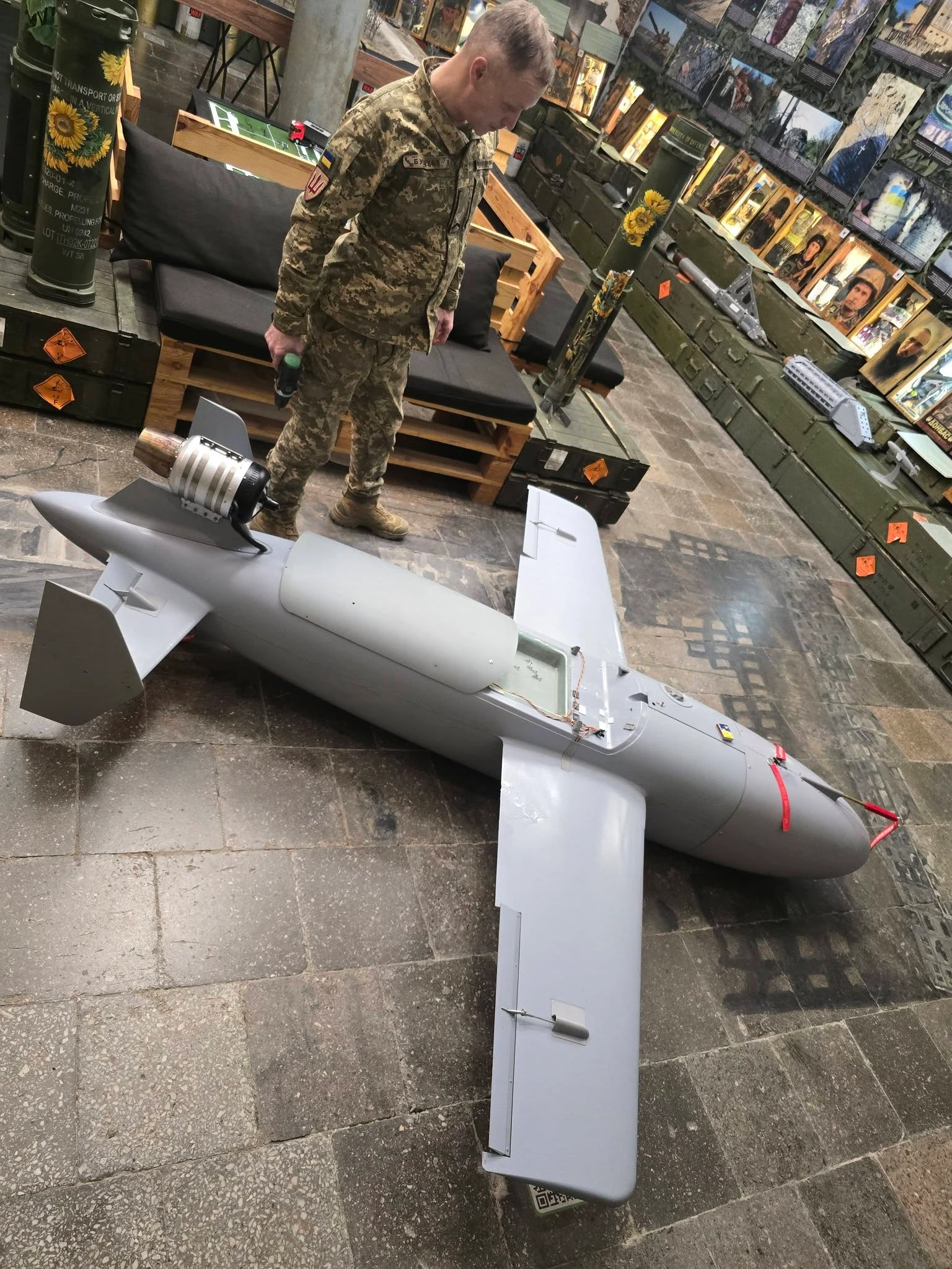 Bars jet-powered drone.