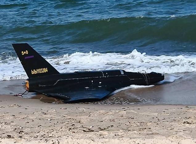Russian drone on the Polish coast.