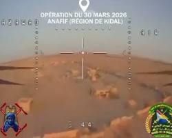 Mali desert landscape military conflict drone warfare.