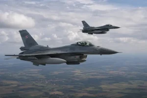Poland scrambled fighter jets following drone crash near border during Russian attack.