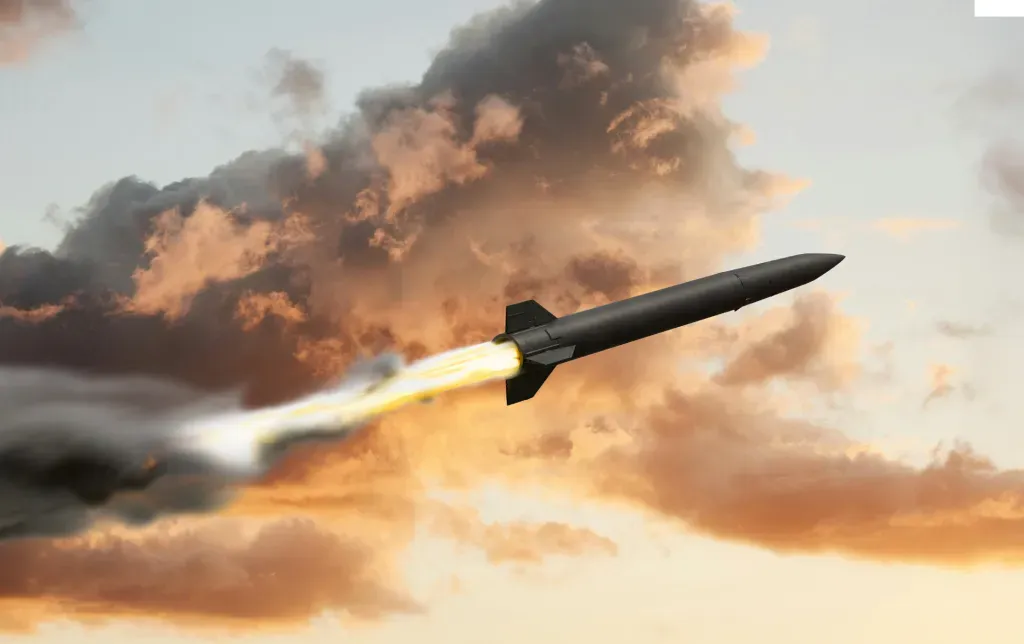 A rendering of the FP-7 surface-to-surface ballistic missile